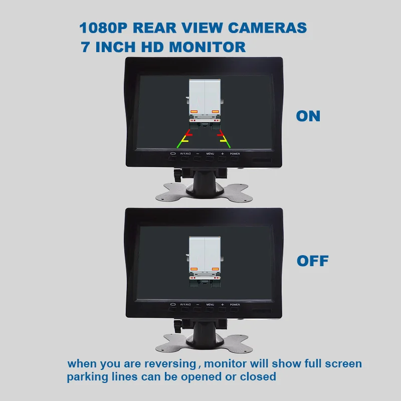 7 Inch Monitor Car Reversing Aid with 1080P AHD Rear View Camera