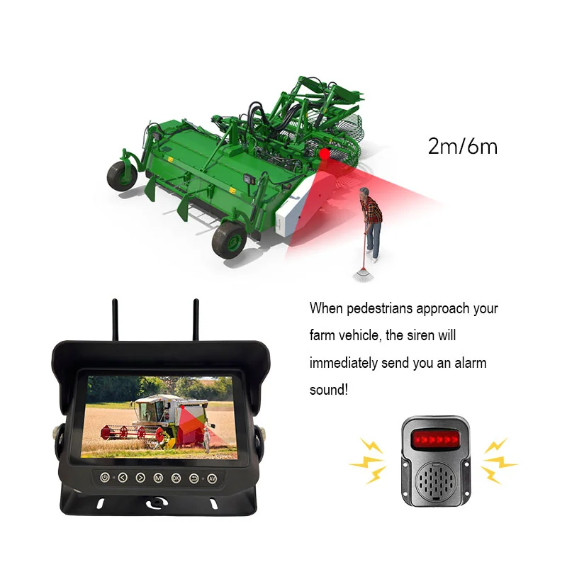 Wireless Backup Camera 7-inch IP67 Waterproof Monitor IP68 Camera