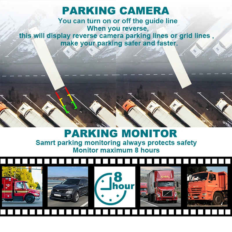 1080P Night Vision Wireless Backup Camera with 2CH 7" IPS Screen