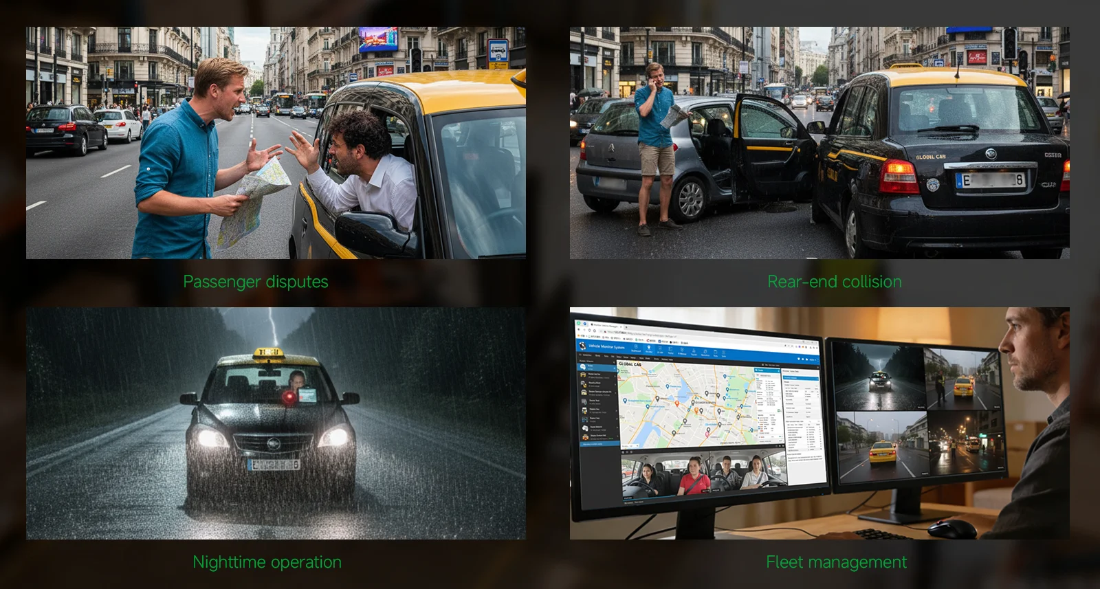 Electronic rearview mirror solution for bus fleet