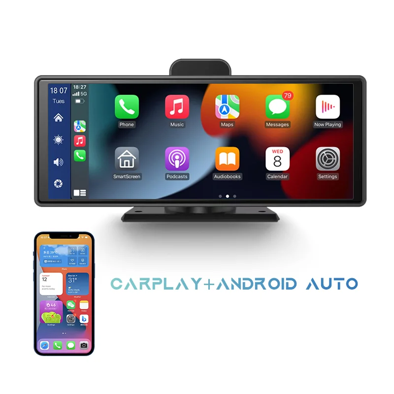 supports IOS and Android phone mirroring, BT audio, local speakers, FM radio and AUX Dual Camera /C1