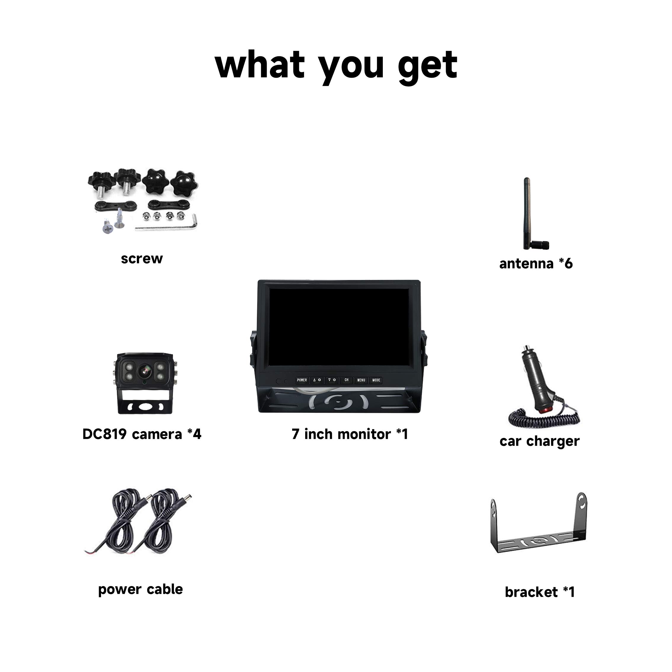 1080p HD digital wireless backup camera dvr system,strong anti-interference / K13