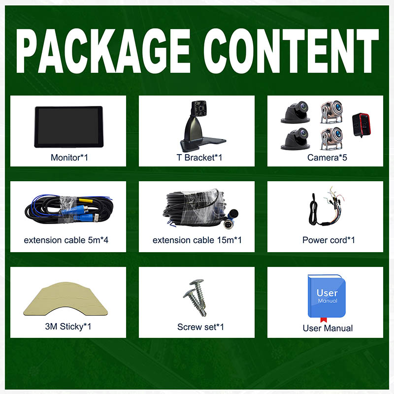 A8 5CH AHD AID TRUCK DVR LCD MONITOR,360°WITHOUT BLIND SPOTS